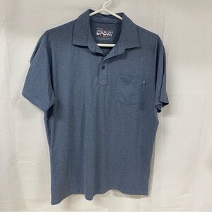 Marine Layer Weekend Sport Polo Shirt Men’s Medium Blue Performance